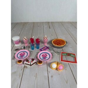 Vintage Barbie Food Lot 90s Mattel Plates Apple Pie Nestle Crunch Accessories
